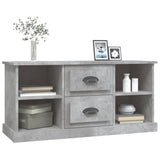 TV Cabinet Concrete Grey 99.5x35.5x48 cm Engineered Wood - Top-Down View