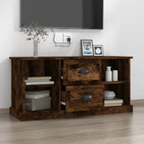 TV Cabinet Smoked Oak 99.5x35.5x48 cm Engineered Wood - Side View