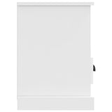 TV Cabinet White 80x35x50 cm Engineered Wood - Close-Up Angle