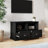 TV Cabinet Black 80x35x50 cm Engineered Wood - Side View