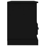 TV Cabinet Black 80x35x50 cm Engineered Wood - Close-Up Angle
