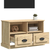 TV Cabinet Sonoma Oak 80x35x50 cm Engineered Wood - Top-Down View