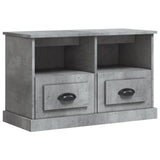 TV Cabinet Concrete Grey 80x35x50 cm Engineered Wood - Front View