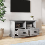 TV Cabinet Concrete Grey 80x35x50 cm Engineered Wood - Side View