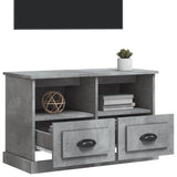 TV Cabinet Concrete Grey 80x35x50 cm Engineered Wood - Top-Down View