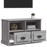 TV Cabinet Grey Sonoma 80x35x50 cm Engineered Wood - Top-Down View