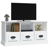 TV Cabinet White 100x35x50 cm Engineered Wood - Top-Down View