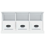 TV Cabinet White 100x35x50 cm Engineered Wood - Rear View