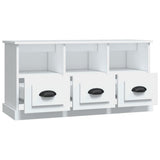 TV Cabinet White 100x35x50 cm Engineered Wood - Close-Up Angle