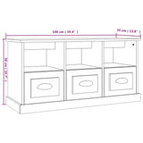TV Cabinet White 100x35x50 cm Engineered Wood - Extra Image