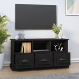 TV Cabinet Black 100x35x50 cm Engineered Wood - Side View