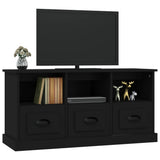 TV Cabinet Black 100x35x50 cm Engineered Wood - Top-Down View