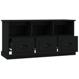 TV Cabinet Black 100x35x50 cm Engineered Wood - Close-Up Angle