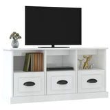 TV Cabinet High Gloss White 100x35x50 cm Engineered Wood - Top-Down View