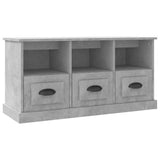 TV Cabinet Concrete Grey 100x35x50 cm Engineered Wood - Front View