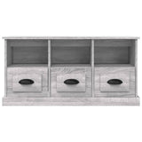TV Cabinet Grey Sonoma 100x35x50 cm Engineered Wood - Rear View