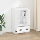 Highboard White 60x35.5x103.5 cm Engineered Wood - Side View