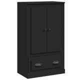 Highboard Black 60x35.5x103.5 cm Engineered Wood - Front View