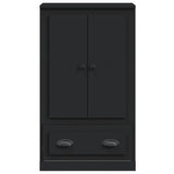 Highboard Black 60x35.5x103.5 cm Engineered Wood - Rear View