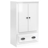 Highboard High Gloss White 60x35.5x103.5 cm Engineered Wood