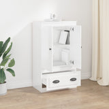 Highboard High Gloss White 60x35.5x103.5 cm Engineered Wood