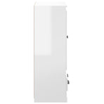 Highboard High Gloss White 60x35.5x103.5 cm Engineered Wood