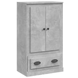 Highboard Concrete Grey 60x35.5x103.5 cm Engineered Wood - Front View