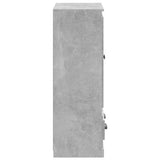 Highboard Concrete Grey 60x35.5x103.5 cm Engineered Wood - Close-Up Angle