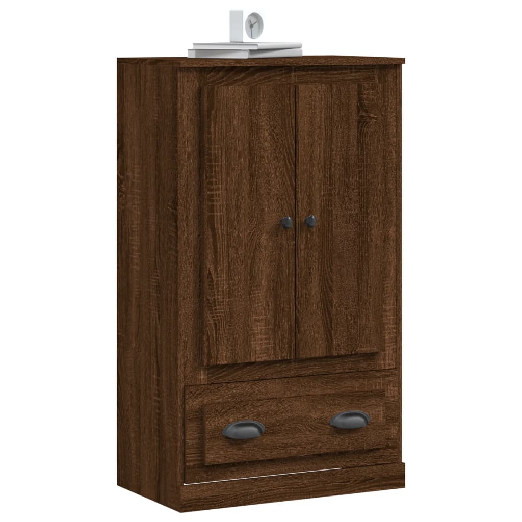 Highboard Brown Oak 60x35.5x103.5 cm Engineered Wood