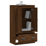 Highboard Brown Oak 60x35.5x103.5 cm Engineered Wood - 45-Degree Angle