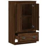 Highboard Brown Oak 60x35.5x103.5 cm Engineered Wood - Low Angle