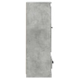 Highboard Concrete Grey 36x35.5x103.5 cm Engineered Wood - Rear View