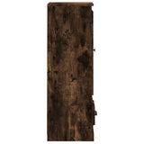 Highboard Smoked Oak 36x35.5x103.5 cm Engineered Wood - Rear View