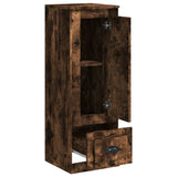 Highboard Smoked Oak 36x35.5x103.5 cm Engineered Wood - Close-Up Angle
