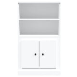Highboard White 60x35.5x103.5 cm Engineered Wood - Rear View
