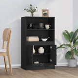 Highboard Black 60x35.5x103.5 cm Engineered Wood - Side View