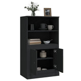 Highboard Black 60x35.5x103.5 cm Engineered Wood - 45-Degree Angle
