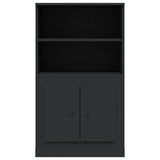 Highboard Black 60x35.5x103.5 cm Engineered Wood - Rear View