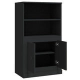 Highboard Black 60x35.5x103.5 cm Engineered Wood - Low Angle