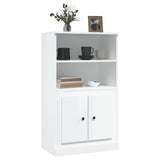Highboard High Gloss White 60x35.5x103.5 cm Engineered Wood - Top-Down View