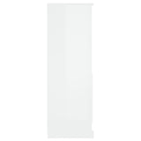 Highboard High Gloss White 60x35.5x103.5 cm Engineered Wood