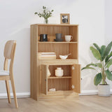 Highboard Sonoma Oak 60x35.5x103.5 cm Engineered Wood - Side View