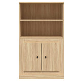 Highboard Sonoma Oak 60x35.5x103.5 cm Engineered Wood - Rear View