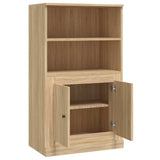 Highboard Sonoma Oak 60x35.5x103.5 cm Engineered Wood - Low Angle