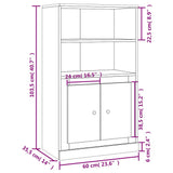 Highboard Sonoma Oak 60x35.5x103.5 cm Engineered Wood - Extra Image