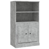 Highboard Concrete Grey 60x35.5x103.5 cm Engineered Wood - Front View
