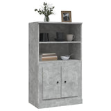 Highboard Concrete Grey 60x35.5x103.5 cm Engineered Wood - Top-Down View