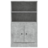 Highboard Concrete Grey 60x35.5x103.5 cm Engineered Wood - Rear View