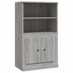 Highboard Grey Sonoma 60x35.5x103.5 cm Engineered Wood