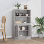 Highboard Grey Sonoma 60x35.5x103.5 cm Engineered Wood